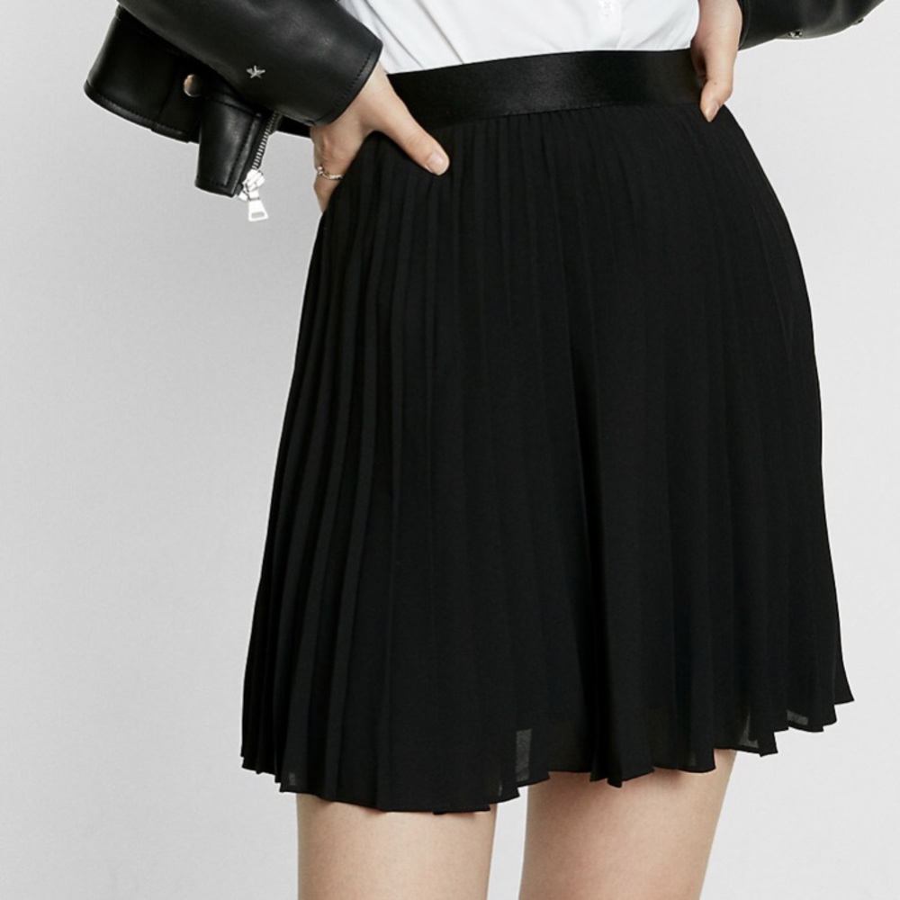 NWT•Express•High Waisted Pleated Skirt•M L - Picture 4 of 6